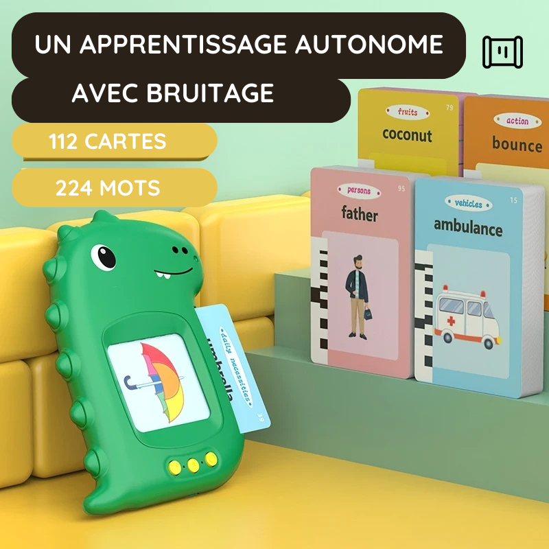 DinoCard™ Cartes Parlantes Éducatives de 1 à 6 ans