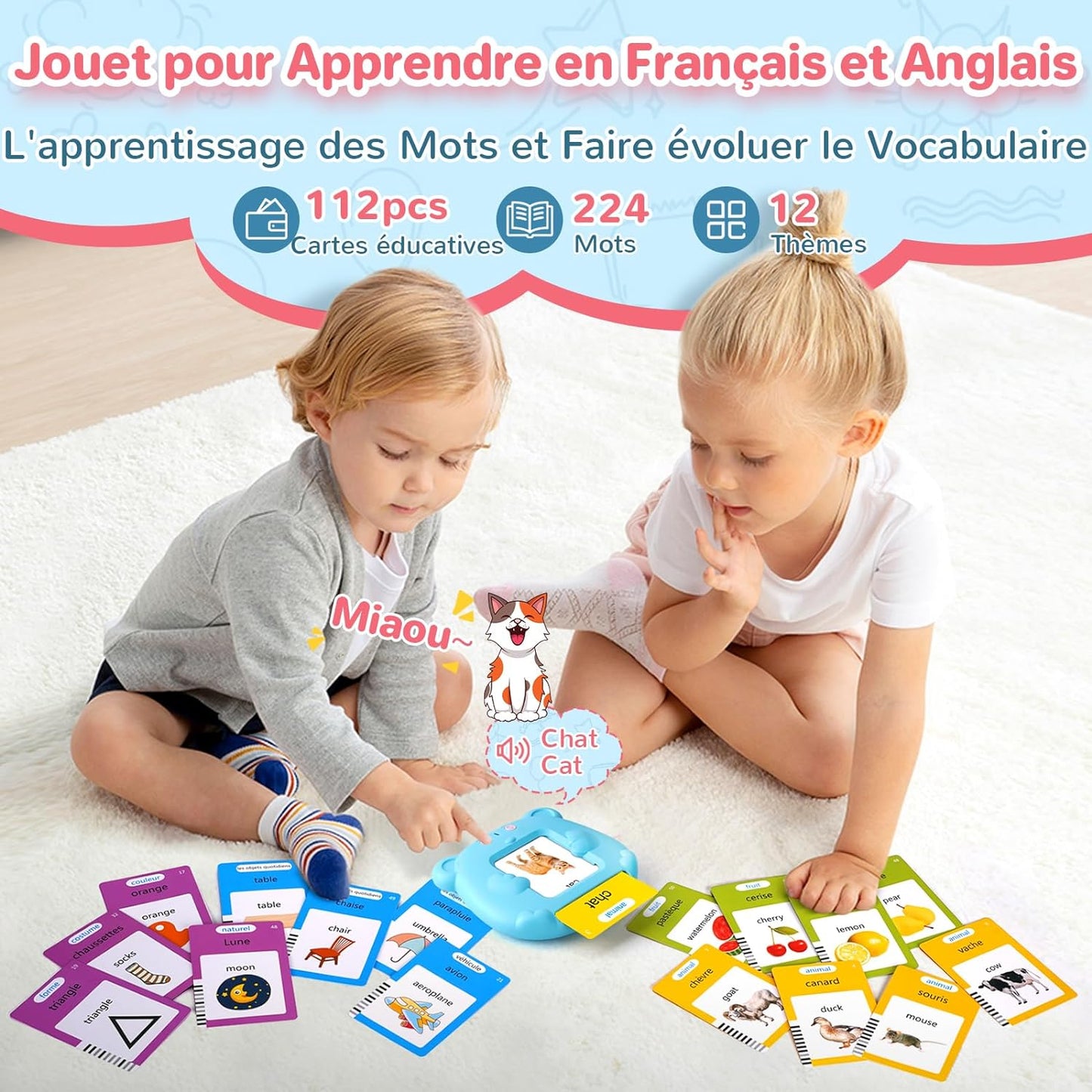 Luna Carte™ Cartes Parlantes Éducatives de 1 à 6 ans